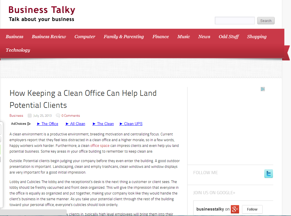 Keeping A Clean Office Can Help Land New Clients, Business Talky